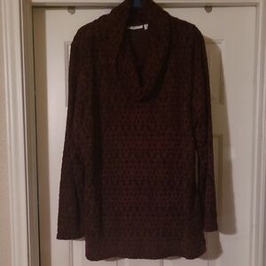 Croft & Barrow Maroon Tunic Top